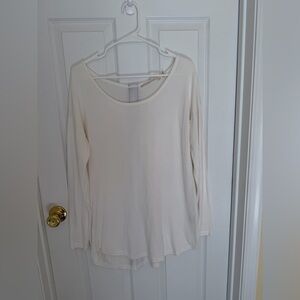 Soft Surroundings Cream Long Sleeve Tee